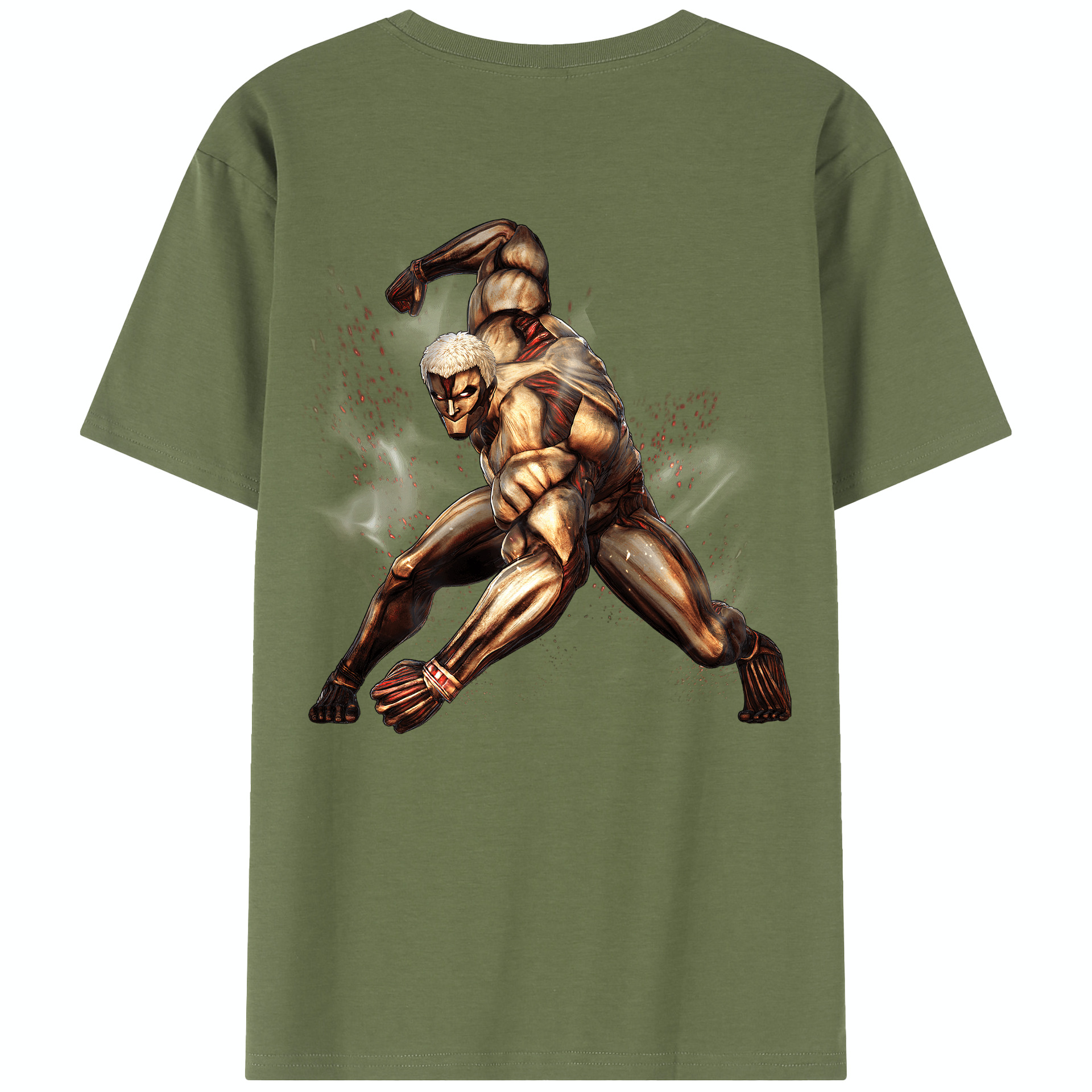 （画像用） 進撃の巨人 Attack on Titan 綿100％半袖Tシャツ（背面プリント）